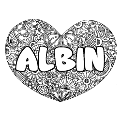 ALBIN - Heart mandala background coloring