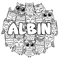 ALBIN - Owls background coloring