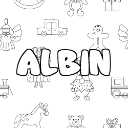 ALBIN - Toys background coloring