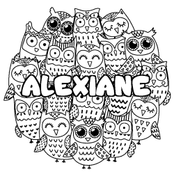 ALEXIANE - Owls background coloring