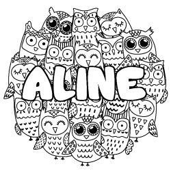 ALINE - Owls background coloring