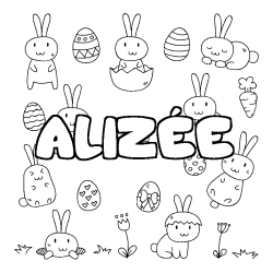 ALIZ&Eacute;E - Easter background coloring