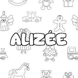 ALIZ&Eacute;E - Toys background coloring