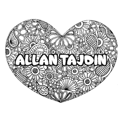 ALLAN TAJDIN - Heart mandala background coloring