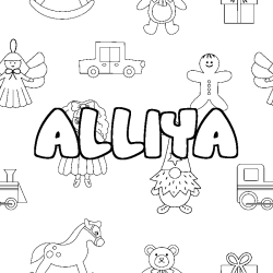 ALLIYA - Toys background coloring