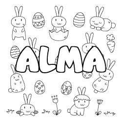 ALMA - Easter background coloring