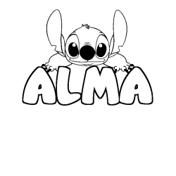 ALMA - Stitch background coloring