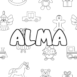 ALMA - Toys background coloring