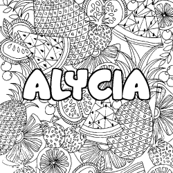 ALYCIA - Fruits mandala background coloring