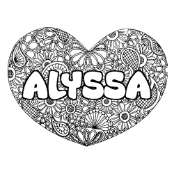 ALYSSA - Heart mandala background coloring
