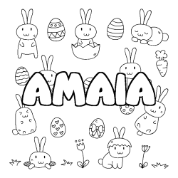 AMAIA - Easter background coloring