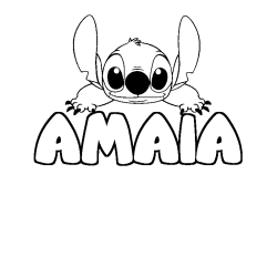 AMAIA - Stitch background coloring