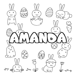 AMANDA - Easter background coloring