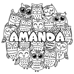AMANDA - Owls background coloring