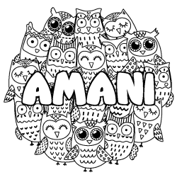 AMANI - Owls background coloring