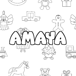 AMAYA - Toys background coloring