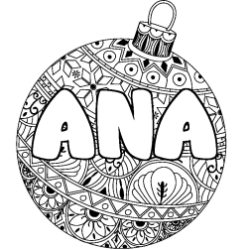 ANA - Christmas tree bulb background coloring