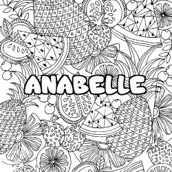 ANABELLE - Fruits mandala background coloring