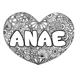 ANAE - Heart mandala background coloring