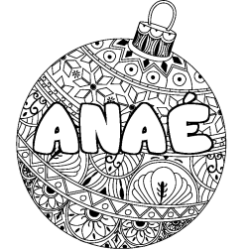 ANA&Eacute; - Christmas tree bulb background coloring