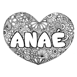 ANA&Eacute; - Heart mandala background coloring
