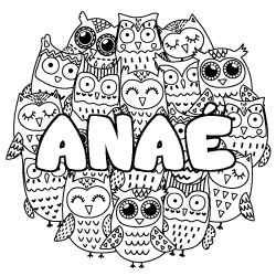 ANA&Eacute; - Owls background coloring