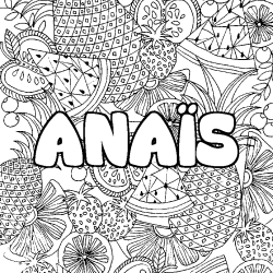 ANA&Iuml;S - Fruits mandala background coloring