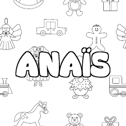 ANA&Iuml;S - Toys background coloring