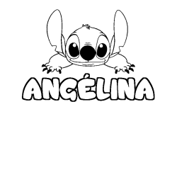 ANG&Eacute;LINA - Stitch background coloring