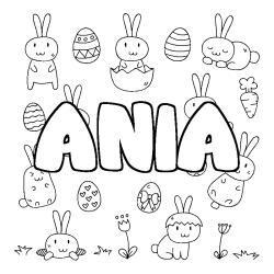 ANIA - Easter background coloring