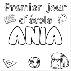 ANIA - School First day background coloring