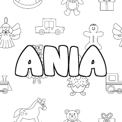 ANIA - Toys background coloring