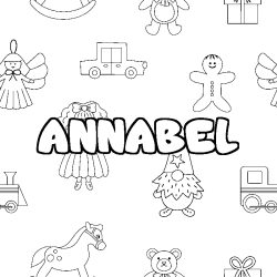 ANNABEL - Toys background coloring