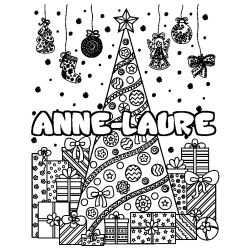 ANNE-LAURE - Christmas tree and presents background coloring