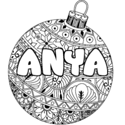 ANYA - Christmas tree bulb background coloring