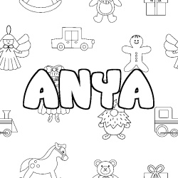 ANYA - Toys background coloring