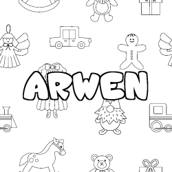 ARWEN - Toys background coloring