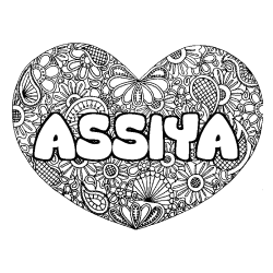 ASSIYA - Heart mandala background coloring