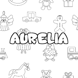 AURELIA - Toys background coloring