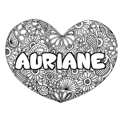 AURIANE - Heart mandala background coloring