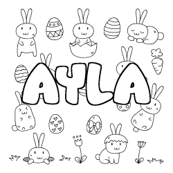 AYLA - Easter background coloring