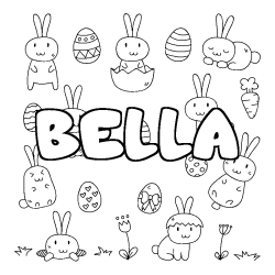 BELLA - Easter background coloring