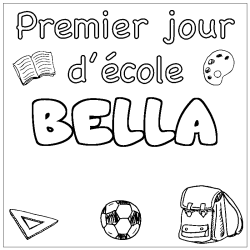 BELLA - School First day background coloring