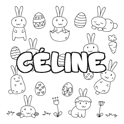 C&Eacute;LINE - Easter background coloring