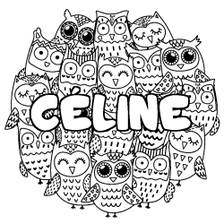 C&Eacute;LINE - Owls background coloring