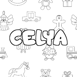 CELYA - Toys background coloring