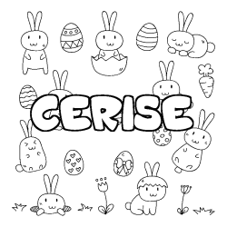 CERISE - Easter background coloring