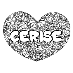 CERISE - Heart mandala background coloring