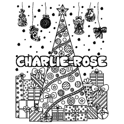 CHARLIE-ROSE - Christmas tree and presents background coloring