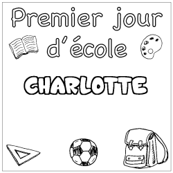 CHARLOTTE - School First day background coloring